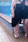 Perfect fit with an elegant look!!! Shrinks from air dry alone, but will stretch out with a steamer or by manually stretching while it's damp. Really weird, but snaps back to the original fit if you do that. - Pamela S.