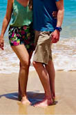 It's a pretty tropical pattern, flattering fit and comfortable, perfect length. Wore it in Maui. I'm usually a medium or small depending on the cut and the small fit well so it runs a little bit large. I have a smaller waist, larger thighs, and bottom. - Rosalee M.