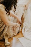 I bought this shoe on a whim 5 days before my wedding. I already had gold block sandals to wear, but I loved the braided style of these. I'm so glad I ordered them because they were incredibly comfortable! I wore them instead of the other shoes and for 14 hours straight on my wedding day with no blisters! They look so high-end for such a low price. Super pleased with this purchase, and can't wait to wear them more in the future! - Ellen B.