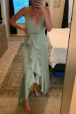 I bought this as a bridesmaids dress for my friend's beach wedding. I love the high low length, soft material, and the color is beautiful. Can't wait to wear it in October! - Emma H.