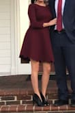 Love the dress! Fit great and good quality. Perfect for winter and fall weddings! Sleeves are slightly longer on me but still work! - Cari B.