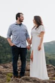 This dress is absolutely beautiful. It's flattering in every way. I wore it for our engagement photos and it was a hit all around! I definitely recommend it! - Dana G.