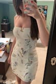 I was weary to order based on [a] review saying the dress was super short, but I'm also super short lol (5'0) so I decided to take a gamble. Glad I did because this dress fits at the perfect length for me and the back makes it super customizable. - Ashlynn I.
