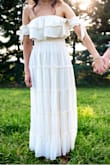 Love this dress! I wore this dress for my engagement photo shoot. This dress looked beautiful in each shot and when you twirl the bottom part of the dress is so fun and flowy! - Sierra G.
