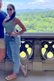 Cute little crop top for summer!  I ordered an XS because I wanted it to be fitted with oversized mom jeans.  It stretched out a little bit, but still looked cute.  I wish it was a smidge more fitted, but I still really like the look. - Adrienne S.