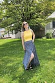 It's extremely lightweight and perfect for warm weather. You can play with different tops to play with the style. Also, it's bump-friendly and absolutely cute! - Tetyana Z.