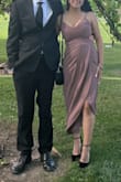 This dress is so cute!! I got a small size, the color is like the picture. Fits perfect. - Angela H.