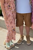 So cute and comfortable. Runs true to size, but my feet are not wide so there is some room. 
I walked around for a long time in them before they started to be a bit uncomfortable.
Got a lot of compliments when I've worn them! - Nicole H.