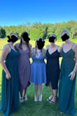 Wore to a wedding and got tons of compliments. It's a very forgiving dress and completely concealed my "mom pooch" (7 mos postpartum).  The straps are adjustable and there was enough support so that a bra was not required. I wasn't sure if I should go med or large but I chose medium. If you have a bigger chest maybe size up, there isn't a ton of fabric in that region but as my friends all said "it's a tasteful amount of boob on display". - Rebecca H.