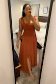 The dress is so flattering and =O<ü I can go without wearing a bra! The material isn't very stretchy so the straps a little tight but I love it. I had issues with the zipper and Lulus sent me a replacement for free. - Brooke P.