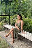 Love this dress for an evening stroll through the rose garden.  It was flowy, soft, and comfortable. It's elegant and has an understated sexy look  and feel. - Huong L.