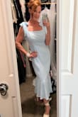 I ordered this dress for the rehearsal dinner for my daughters wedding and it was absolutely perfect for the occasion! I got so many compliments on my dress and I felt so
feminine and pretty in it! 
I ordered a small and was surprised how loose it was. I could have ordered an XS and it may have fit a little more body contouring. - Shelly F.