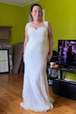 I got this dress today. I've been a little scared as I've never ordered from here and wasn't sure how quality would be, given the price. I am so pleased! The fabric doesn't feel super cheap like I expected and it fits beautifully. Needs to be hemmed because I'm short. But it's perfect. I can't wait to wear it for my wedding in Mexico! - Lyndsay D.