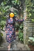 This dress is very flattering and the print is beautiful. The fabric is a bit thin but overall a very cute dress perfect for fall. - Krystal L.
