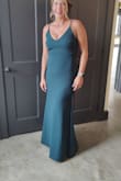 I got so many compliments on this dress. I wore to a wedding. I also ordered the dress in a medium in the blue color which is also fabulous. With the large, I needed to wear a bra but with the medium I did not. I love that the straps are adjustable! You won't be disappointed with this pick! - Jamie H.
