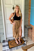 I got a ton of compliments on this skirt! Tying it is a bit of a challenge but I really like it altogether. Fits nice and is comfy. - Nicole Z.