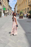 I wore this dress in Pisa and Florence, Italy. I love it but it was a bit too long and I didn't have the time to hem it. - SHARMILA S.