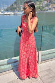 I love the front part of the dress but I'm super skinny so the back is loose and didn't look that good. Once I tied the straps at the back the bottom part of the dress became loose and there was a gap between the dress and my body. My long hair kind of hid the back part of the dress. - SHARMILA S.
