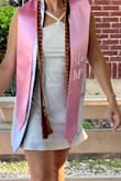 This was the most perfect little slip dress. It hugged me in the right places showing my figure, but not too tightly, still giving the feel and look of a slip dress. It is short, so beware if you are tall, but it was perfect for me! My only complaint is that the slip underneath rides up when I walk, but not horrible. It was the perfect light dress for graduation. - Rhonda M.