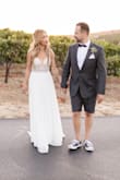 I can't asked for a better dress on my wedding day. It fits perfect and super comfortable. I love it! - Cindy L.
