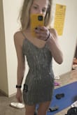 I am always an extra small in Lulus dresses and this one fit perfectly, per usual. The sequins are a little itchy under the arms, but nothing too terrible. It was a bit shorter than expected.
Overall, great dress! - Kate C.