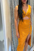 This dress fit like a glove. I received so many compliments. I wore it for a party, it was very comfortable. - Dermys L.
