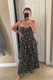 The dress fits perfectly and the fabric is very nice! I dozed up to a small and it fits my chest perfectly. Perfect for a wedding guest dress. - Natalie B.