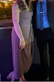I wore this dress to a wedding last fall and received many compliments throughout the night. It is lightweight, which is perfect for outdoor events in warmer weather. The color is just like the photo. - Delia S.