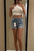Cute style but the item was way too big on me. The material is soft but very see-thru. Returned. - Kristen M.