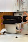 I did size up to a large so the pants would fit (and they do!) but I had to tighten the top the most it could. But overall, I love how this looks and I'm very happy with my purchase! - Angela R.