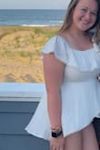 very flattering romper! It's perfect for dressing up a little and feeling beautiful. Shows off the leggies nicely! - Mary H.