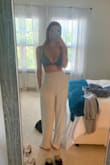 If you're a tall gal, BUY THESE. I cant tell you how many linen-style pants I ordered and returned before I found these (it's a lot). All of them were returned for being too short but these are a great length! They're long enough to wear with sandals or heels and are very comfy! I don't love how thick the elastic waistband is but that isn't a deal breaker for me. I have not washed them yet so I'll update my review if anything changes there! Also, they have pockets. - Erin M.