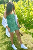 I really love this style of dress! Tight in all the right places but definitely would order a size up because it rides up alittle bit when walking and sitting. Very light material! - Megan W.
