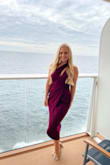 Super flattering and get alot of compliments when I have worn it. My only complaint is the zipper gets stuck so can be hard to put on and take off. You can wear a strapless bra with it but may need some tape to keep it from showing. Overall great event dress and I even wore it for formal night on a cruise. - Jaime F.