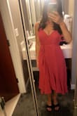 Received lots of compliments. Fits well around bust area too. Light fabric but not see through. Highly recommend. - Megan C.