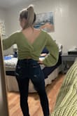 This sweater is not only the perfect color, but its sooo comfortable and the back gives it just the perfect amount of flare! I love it and cant wait to wear it! - Dynnea B.