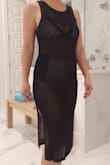 I love wearing this cover up. Perfect length. Well made. Good fabric. - Leslie R.