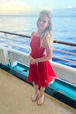 It was an absolutely perfect dress for our formal night on our cruise. Fit perfectly and the lace up back makes it very versatile. - Kali G.