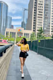 I got only the top, it is fantastic and beautiful. I am gonna buy the short as well to create a better outfit.. - Leila K.