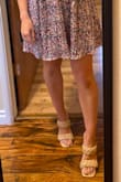 I absolutely love these shoes. They're right on trend, comfortable, and cute. I found them very easy to walk in and wore them for six hours at an outdoor wedding with no problems. I'm usually a size 7 but felt those were a bit snug and sized up to a 7.5 for the perfect fit. - Abigail E.
