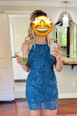I felt absolutely gorgeous in this dress at my best friend's wedding! It is great for a hot weather ceremony, especially with how open the back is. I love that the front is high-necked but the back shows a bit more and got a lot of compliments on it. It was a bit tighter than I wanted around my hips and the slit in the back went slightly higher than I had hoped, but overall the dress was too good to give up. Highly highly recommend! - Becca S.
