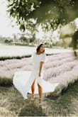 Used this dress for our engagement photo shoot and it was perfect! It is long so defiantly hem if it's for an event but if it's for dramatic photos leave it as is. - Maggie N.