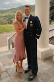 I loved my first photos wearing this dress, the dress was so flattering! But then after wearing it for a few hours, the stretchy fabric did not keep its shape, and looked a little frumpy in the rest of the photos of the night - the group photo is an example of this. - Jordan W.