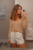 I wear this as a swim cover top and just on the regular with a bralette. It's so flipping cute! It runs true to size but makes sure you hang dry! - Gabrielle H.