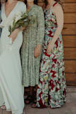 Wore this dress to a wedding in Italy and it was PERFECT! Light and airy material and the pattern is amazing. - Noelle H.
