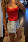 I wear a size 2 women's and got these in a 5 and they are perfect . Not too short and super flattering . - Lindsay B.