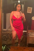 This dress is super sexy for a night out! Extremely comfortable with the stretchy material. I didnt need to wear a bra with it. Zippers up in the back. I ordered a large. Only downside is if you dont have a large bust- the straps are not adjustable. Hugs you in all the right places! - Lanette R.