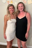 The fit is SO flattering! The inside material is soft and the sequins didn't bother me at all. Wore this for my bachelorette party and it was perfect! - Heidi P.