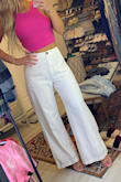 Okay love these pants, the waist was a little big on me but I have a tiny waist. I was able to shrink them to fit a little better but than the length was too short. Any way they are still so cute and I love that you cant see my cellulite through them. - Claudia C.