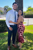 I'm in between a large-xl so waist dimensions are 30-31 and I ended up going with a Medium! It was a risky to move but it ended up paying off, it wrapped beautifully around my hips & waist! I got so so many compliments on it! I would say the top was a little loose but, again, since sizing down I didn't notice too much of a difference! So glad I went with this last-minute choice. - Isabella L.